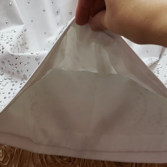 🖤NWT Armani Exchange Skirt White Stud Mini Skirt - Picture 9 of 11